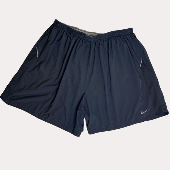 Nike Dri Fit Mens Running Shorts Brief Lined Dark Gray XXL bf - Picture 1 of 8